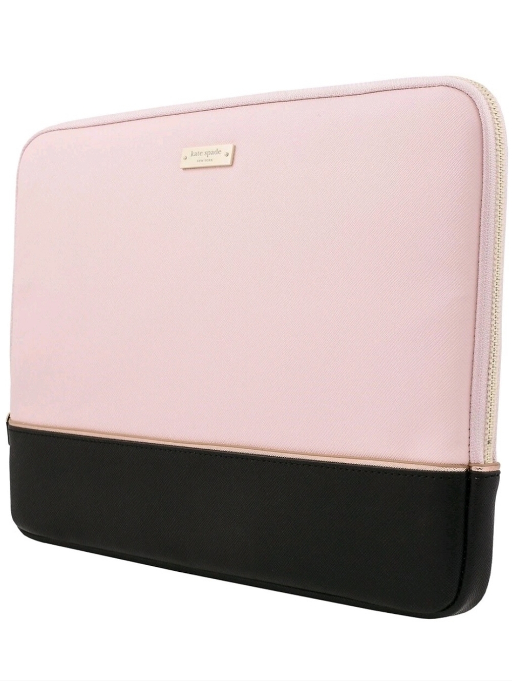 Kate Spade New York Laptop Sleeve Case Pink Black Colorblock Zip Padded